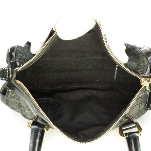 Auth Gucci Gg Hand Bag Canvas Patent #25268G25B - Picture 7 of 13